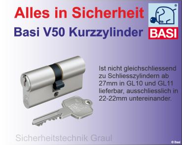 BASI V50 Kurzzylinder 22/22mm